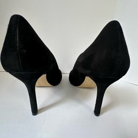 Saks Fifth Avenue Bolton Pumps size 9 Black Suede Heels - Picture 5 of 9